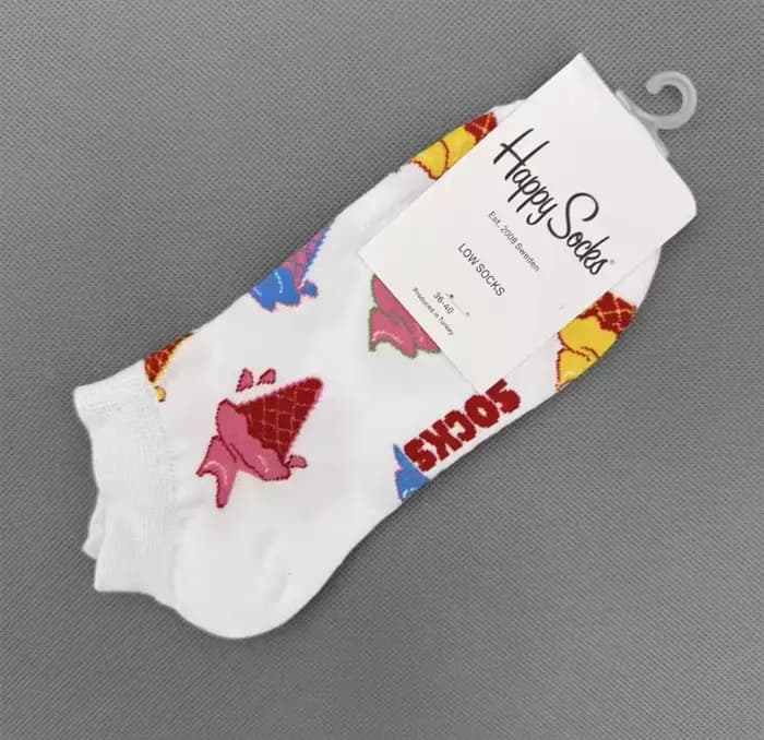 Happy chaussettes femmes pied nu été pur coton bateau chaussettes Fitness bouche peu profonde chaussettes taille 36-40