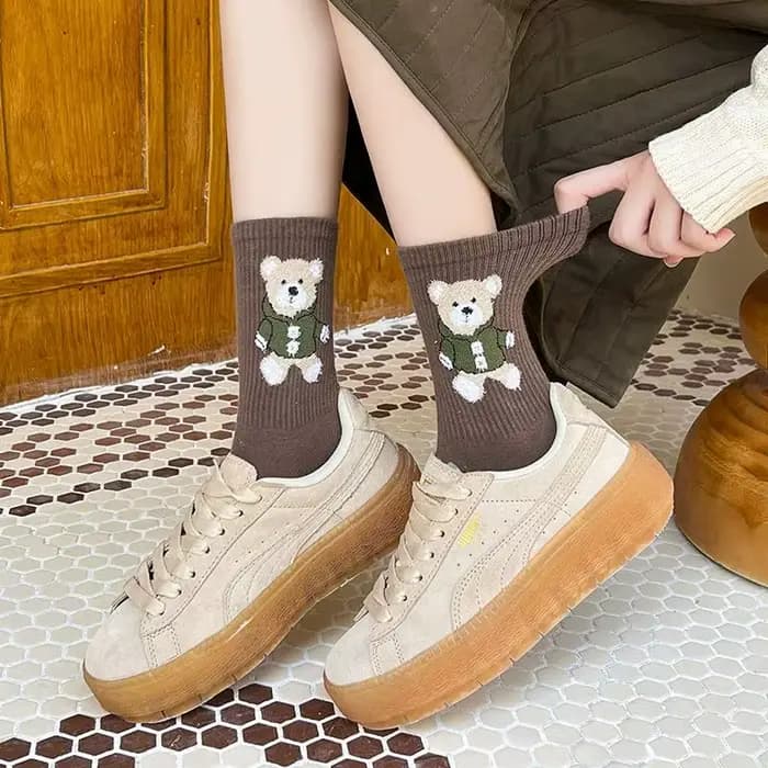Chaussettes en coton imprimé Animal pour femmes