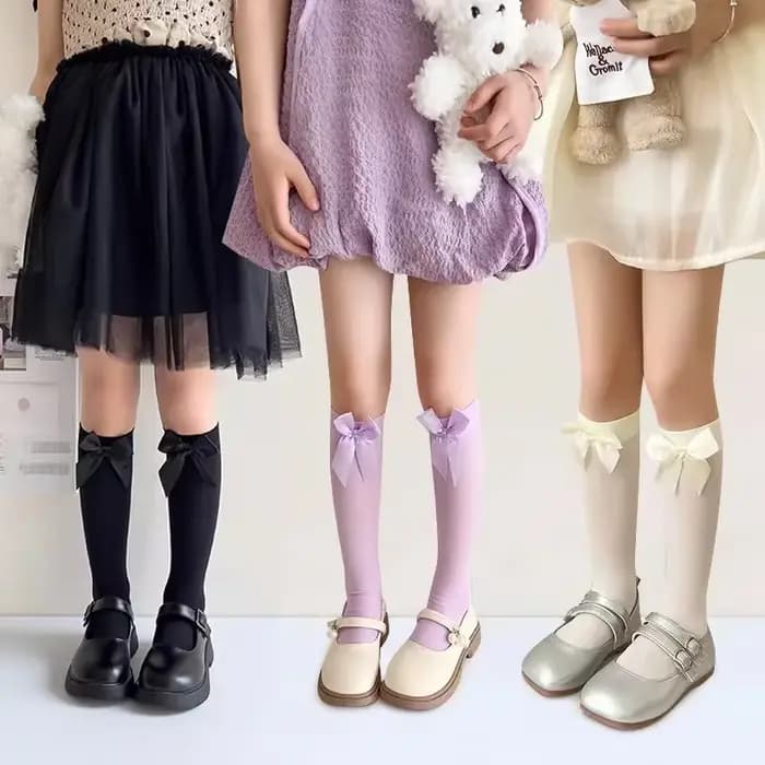 Chaussettes Lolita en Velours Doux avec Nministériels d Papillon pour Bébé Fille