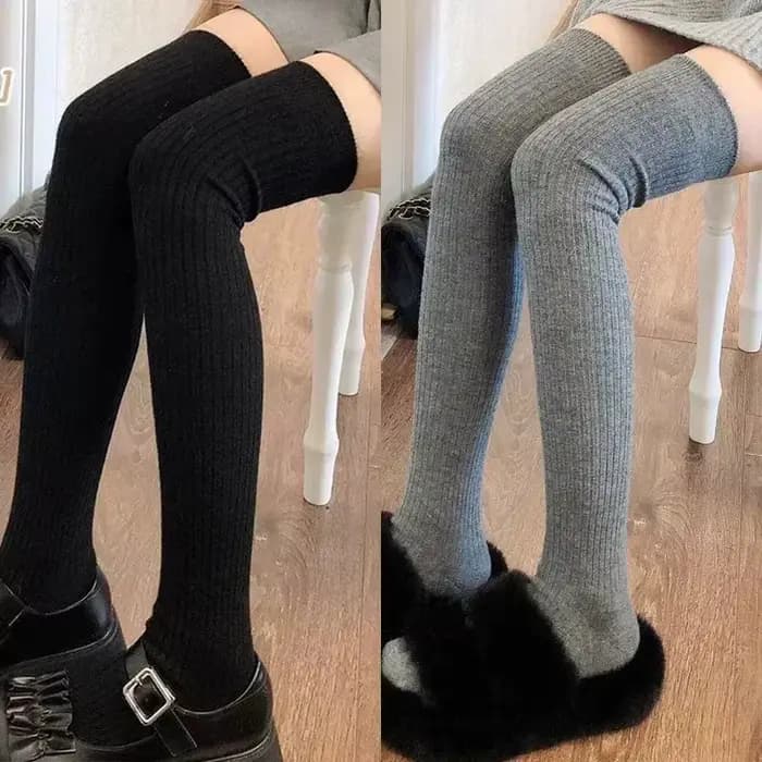 1-2 paires de chaussettes hautes blanches à Tube Long pour femmes
