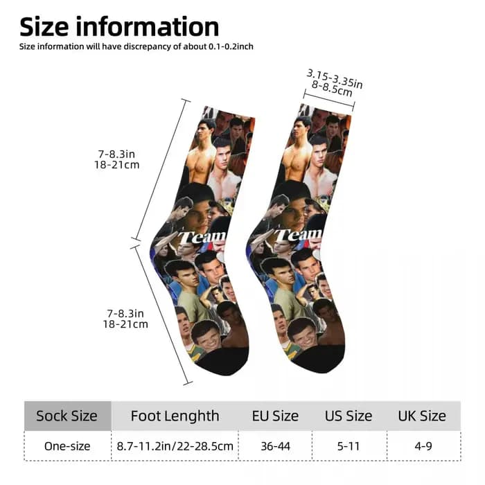 Chaussettes noires Twilight Jacob Harajuku