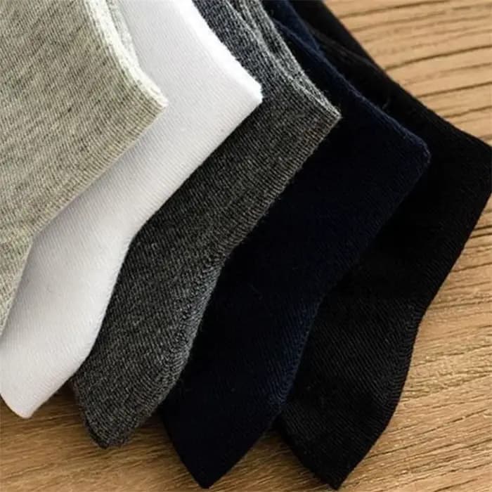 5 paires/lot chaussettes d'affaires pour hommes longs coton peigné automne hiver chaud couleur unie mi Tube mâle