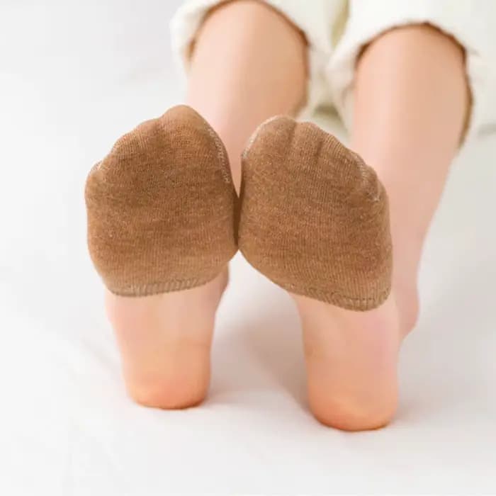 10 pièces = 5 paires avant-pied demi-pied orteil chaussettes femmes été chaussettes invisibles couverture femme respirant No Show chaussettes couleur bonbon