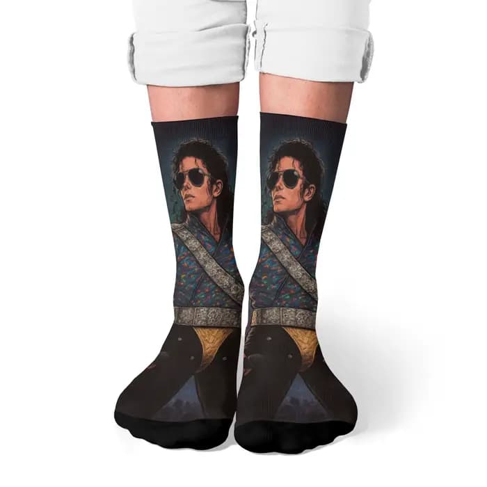 MJ Style Pop Music Idol chaussettes rétro mode hommes