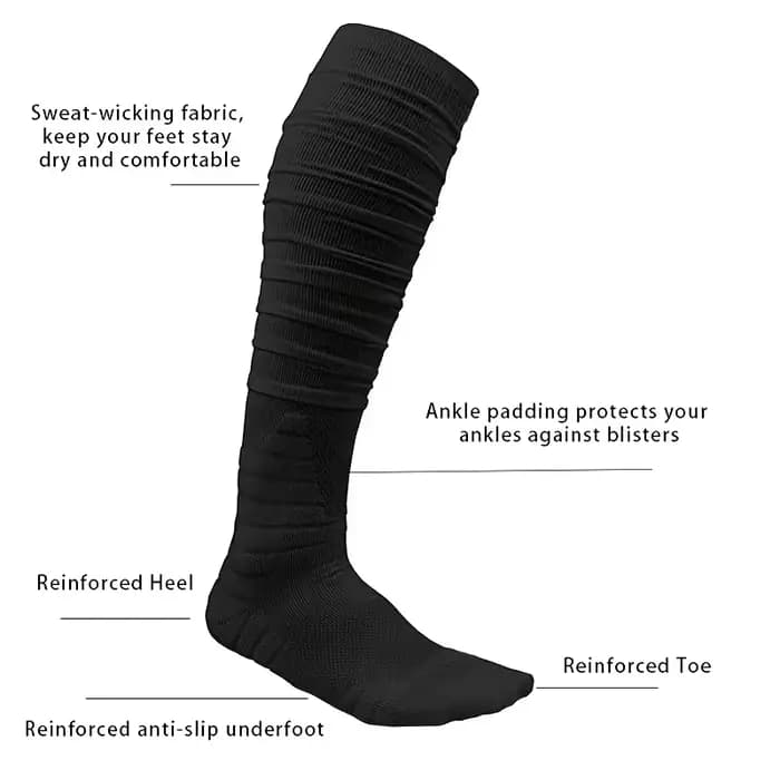 Chaussettes de football respirantes pour hommes