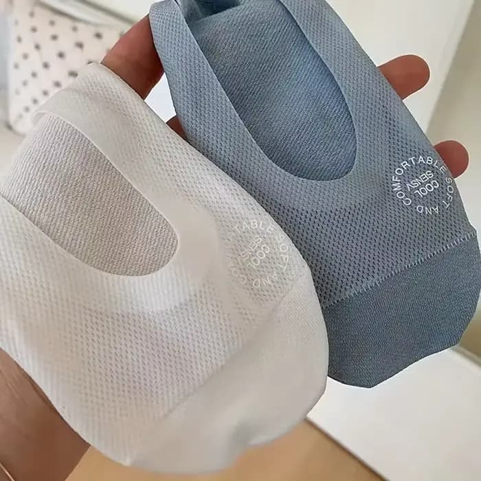 1/4/10 paires de chaussettes invisibles en maille respirante pour femmes, chaussettes décontractées en coton antidérapantes en Silicone, fines, douces et confortables, pour printemps et été
