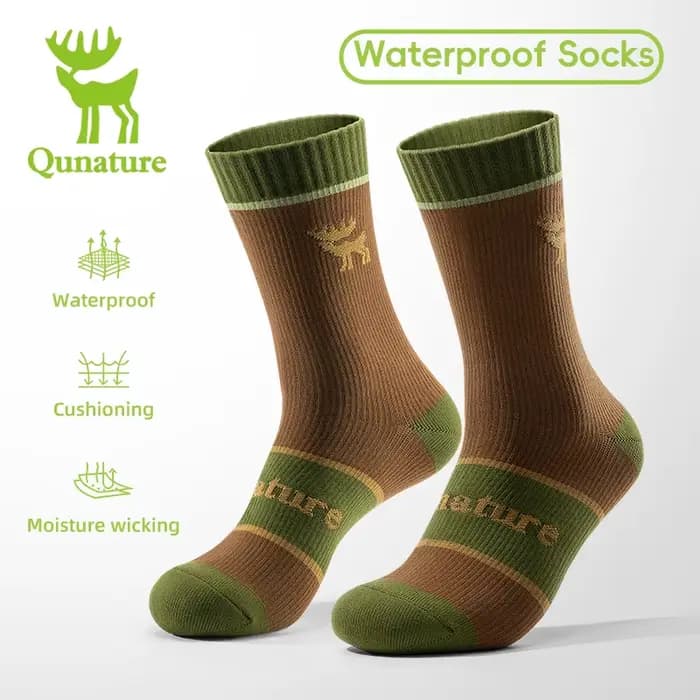 Qunature chaussettes imperméables randonnée Camping en plein air chaussette ski Wading hiver antidérapant équitation
