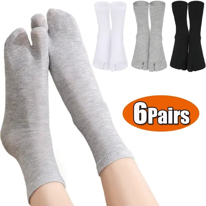3/6 paires de chaussettes Tabi pour hommes et femmes