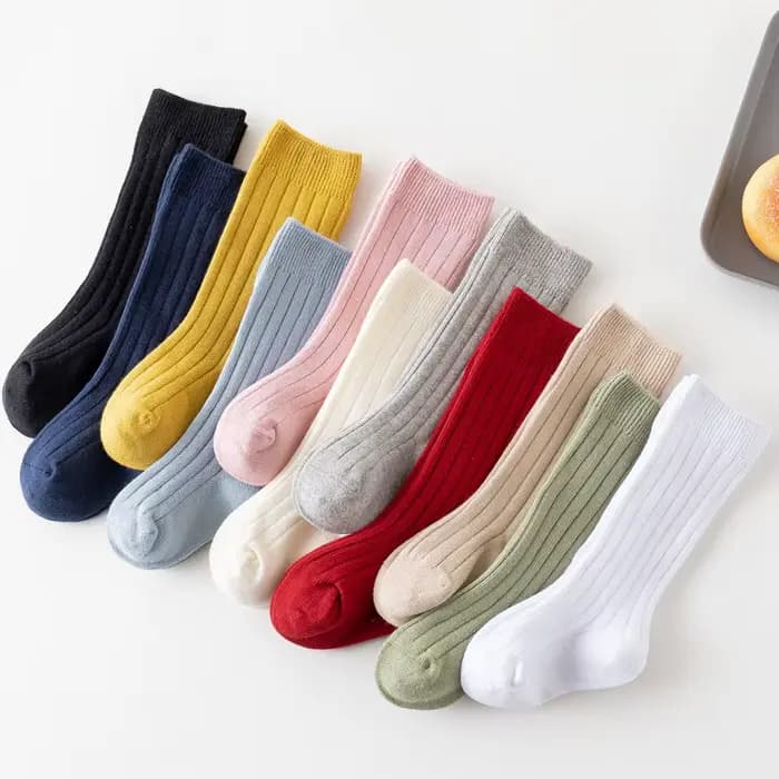 Chaussettes bébé nouveau-né enfants infantile filles garçons genou haute chaussette enfant en bas âge fille solide