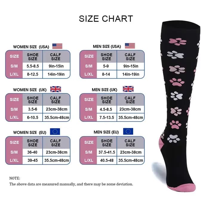 3/5/6 paires de chaussettes de Compression exercice alpinisme course