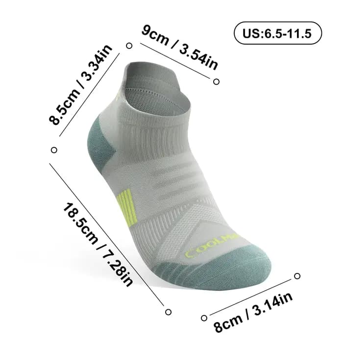 WRELS Coolmax Chaussettes de sport respirantes