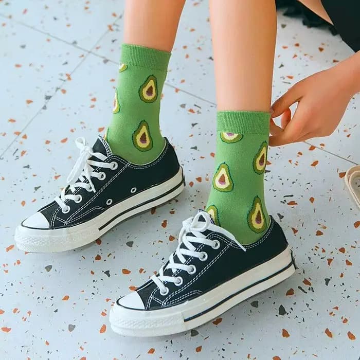 Femmes chaussettes drôles printemps automne dessin animé
