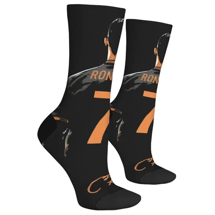 Cristiano Ronaldo nouveauté heureux hommes chaussettes Harajuku Hip-Hop tendance