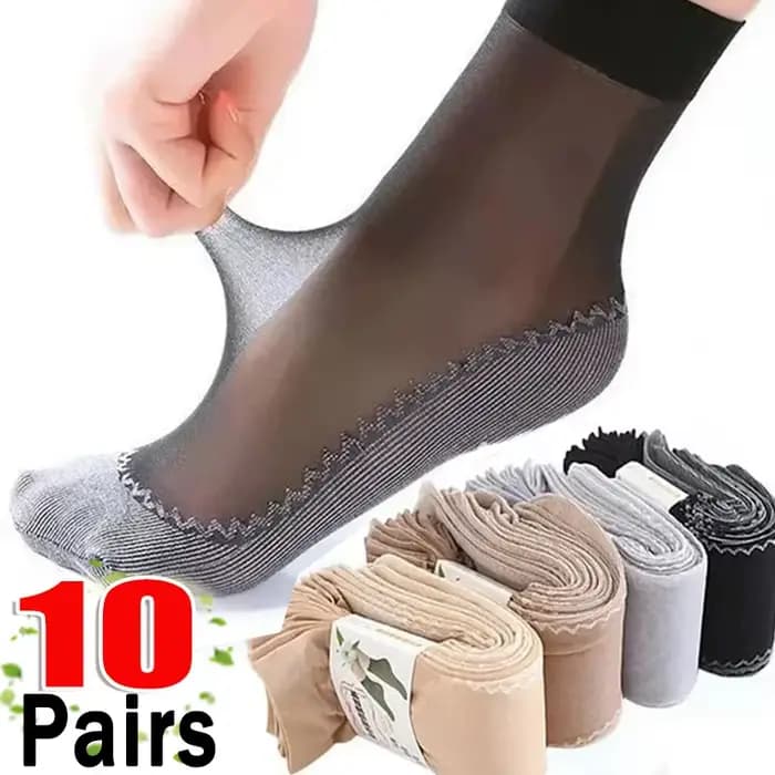 1/5/10 paires dentelle ultra-mince chaussettes femmes été respirant soie