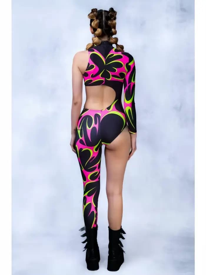 Collants à motif irrégulier Steampunk peint en 3d pour femmes