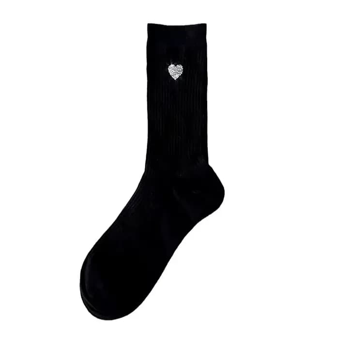 Chaussettes pour femmes coréen amour Simple polyvalent doux Kawaii mi Tube