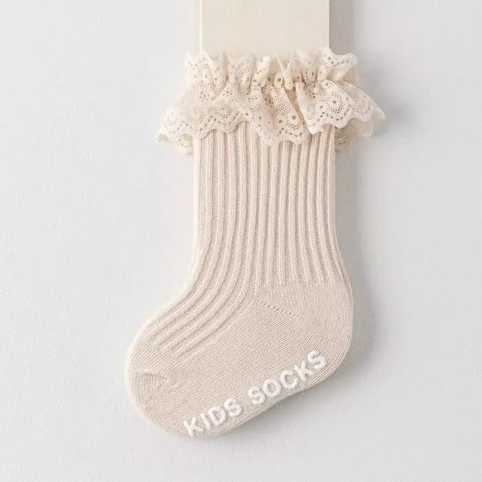 Chaussettes en coton peigné pour bébé fille de 0 à 12 mois