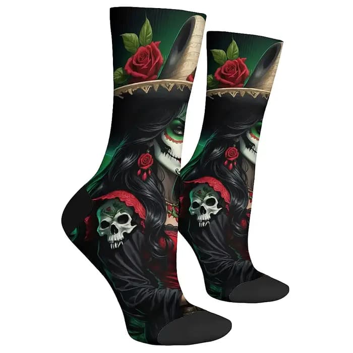 Chaussettes sur le thème du jour des morts pour hommes