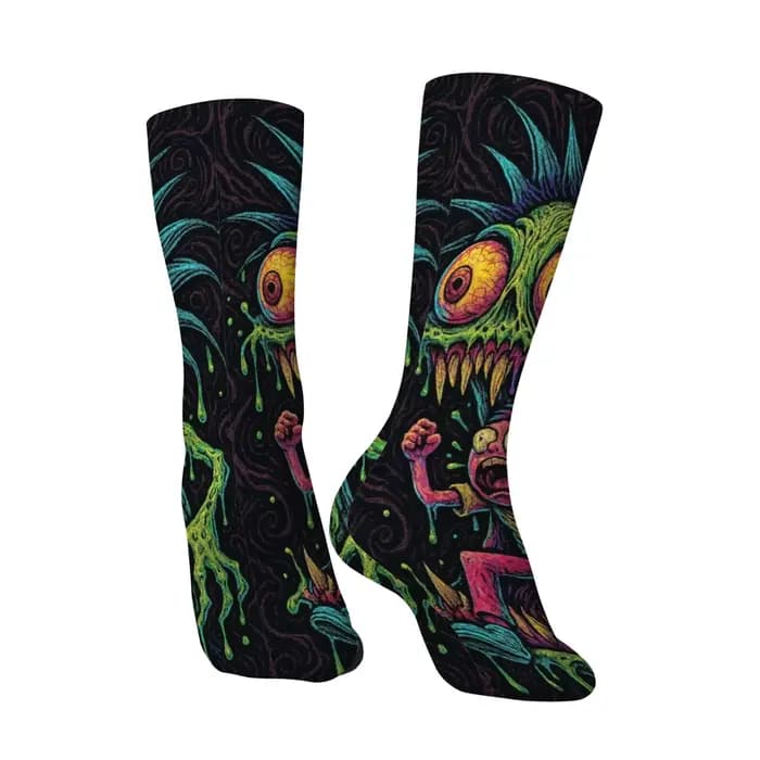 1 paire de chaussettes d'horreur classiques et originales pour hommes