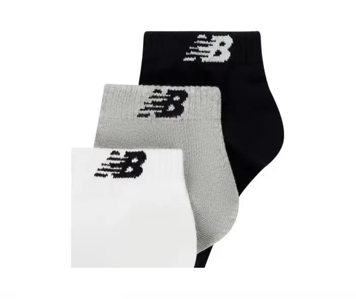 New Balance Chaussettes courtes simples, confortables et douces (unisexe) en couleurs assorties LAS43421-WM
