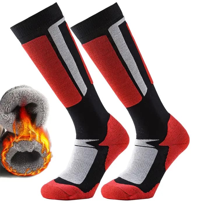 Hommes femmes chaussettes de ski hiver réchauffement épais genou haute