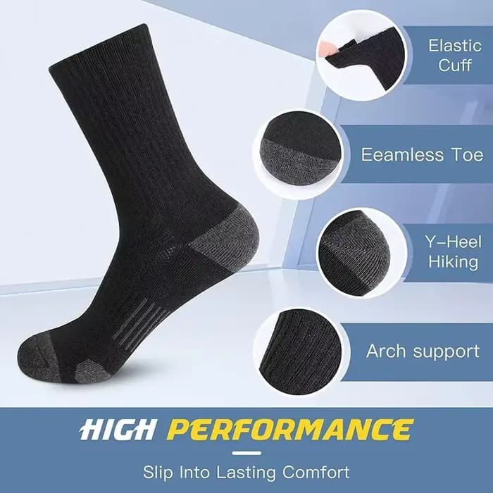 Chaussettes de randonnée respirantes anti-ampoules en maille pour hommes