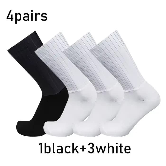 Chaussettes de sport en silicone, 4 paires/ensemble