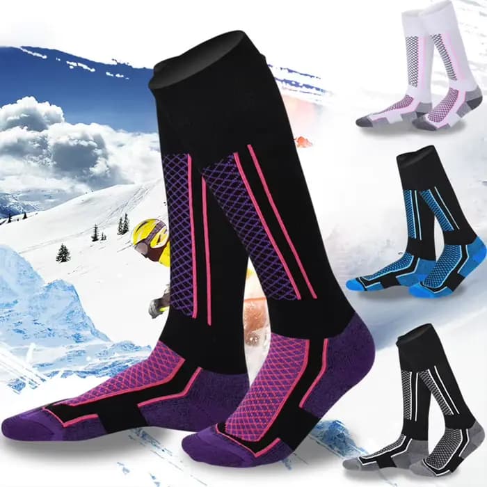 Chaussettes de ski épaissies unisexes pour hommes et femmes