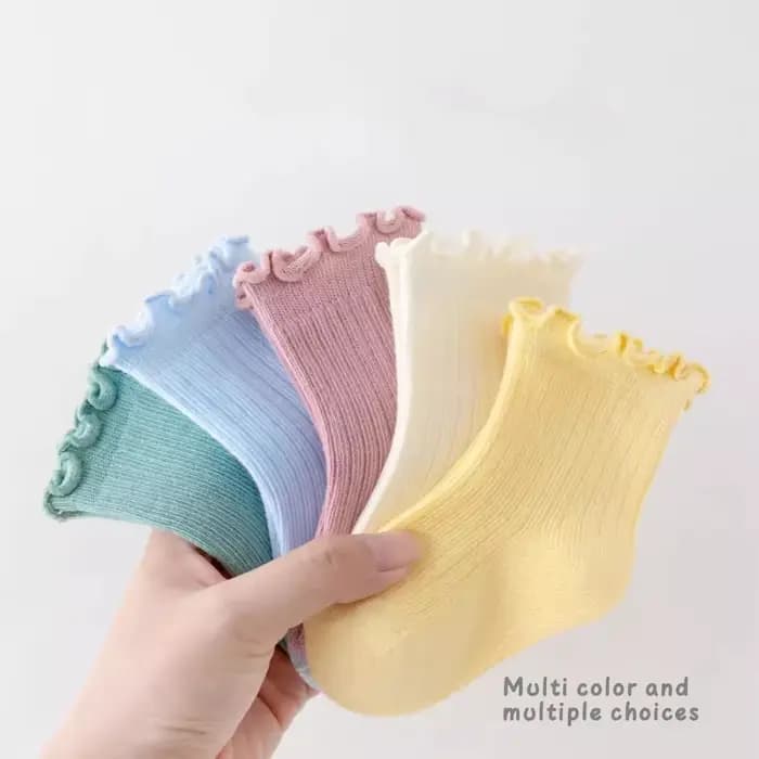 Enfant bébé filles solide chaussettes courtes lisière filandreuse doux 100% coton exquis haute qualité enfants