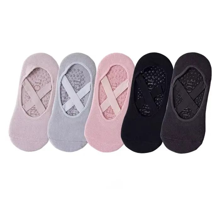 1 à 5 paires de chaussettes de yoga antidérapantes pour femmes
