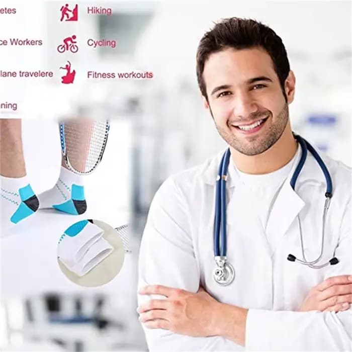 1/2/3 paires Brothock chaussettes de Compression pour Fascia plantaire déodorant absorbant la sueur respirant sport