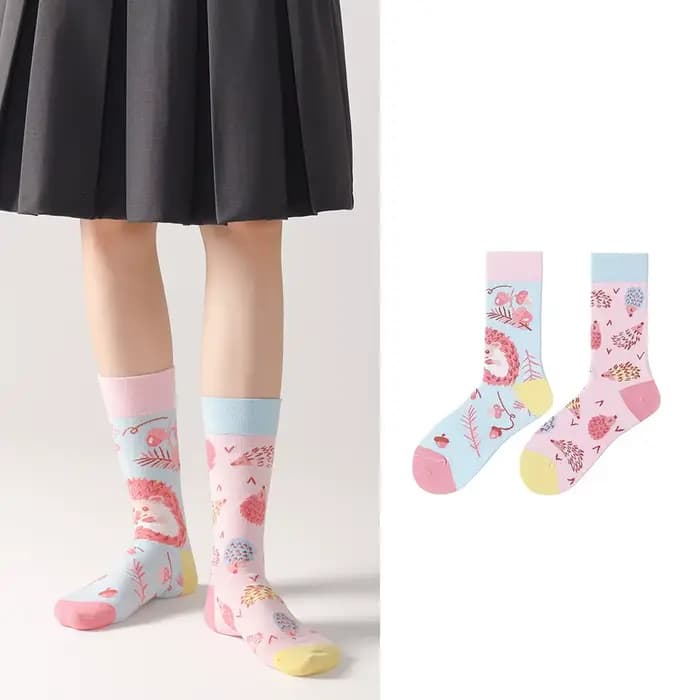 【5 paires】 Chaussettes originales AB Tide pour homme et femme, chaussettes colorées en coton, chaussettes unisexes à tube moyen pour toutes les saisons, cadeau