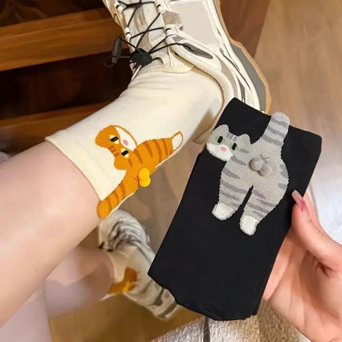 1 pièces nouvelles chaussettes de chat pour femmes hommes cadeau de noël nouveauté