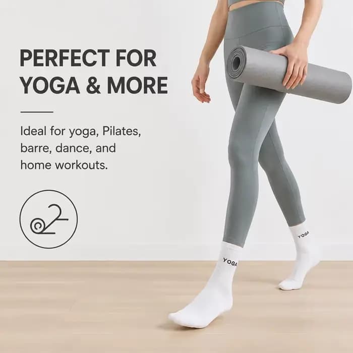 Chaussettes de Pilates antidérapantes pour femmes, 5 paires de chaussettes de yoga, de ballet, de barre, d'hôpital, de gym et d'athlétisme pour femmes
