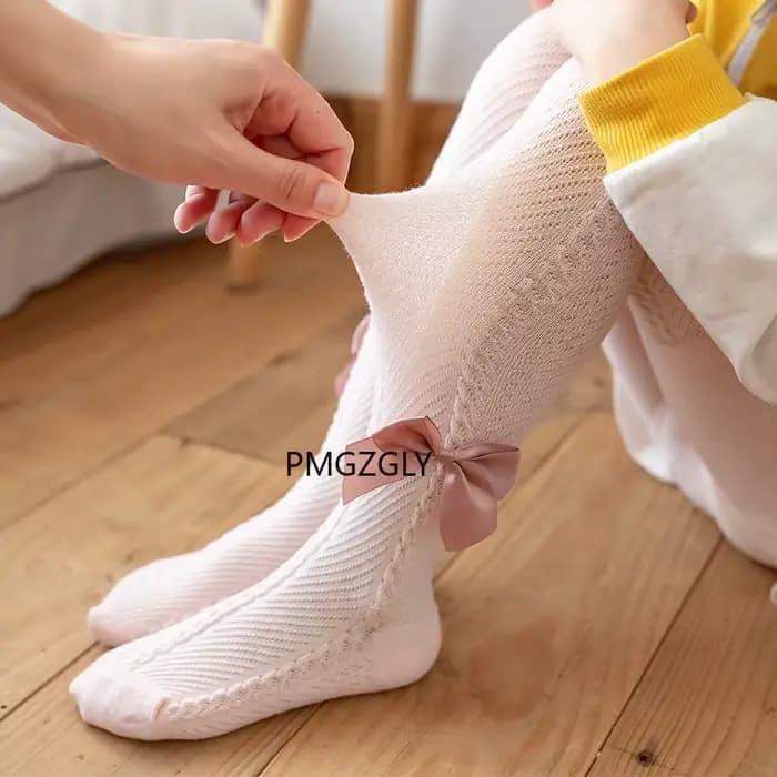 Collants mignon rose nœud papillon