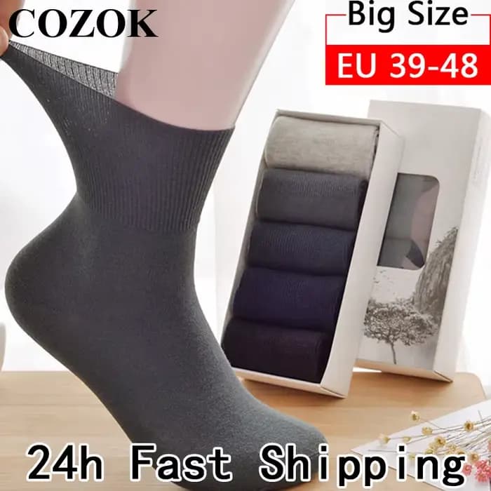 5 paires/lot chaussettes diabétiques hommes prévenir les varices