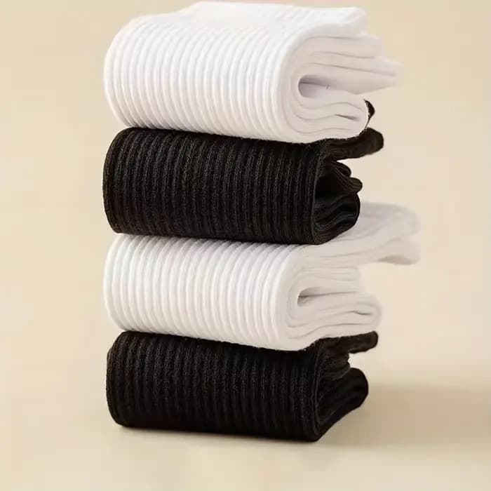 Chaussettes de sport mi-mollet blanches pour hommes