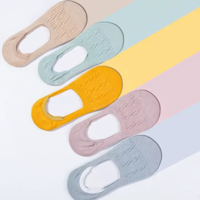 5 paires de chaussettes basses en coton pour femmes