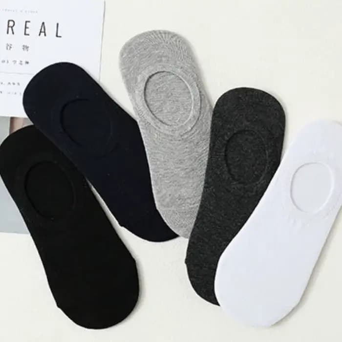 5 paires de chaussettes invisibles et pantoufles pour hommes