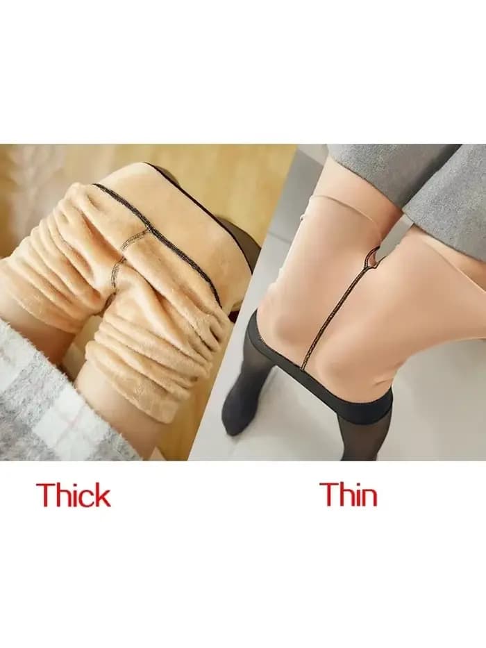 Femmes Leggings thermiques hiver chaud Sexy élastique translucide collants femme polaire thermique taille haute mince épaissir pantalon serré