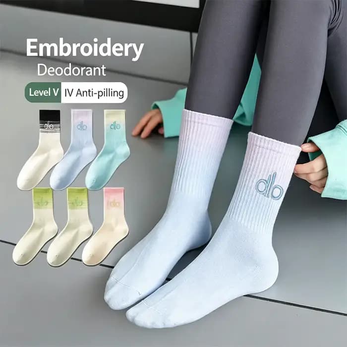 Nouvelles chaussettes de sport Dlo en coton pur anti-odeur, respirantes pour toutes les saisons, confortables pour un usage quotidien, chaussures en coton