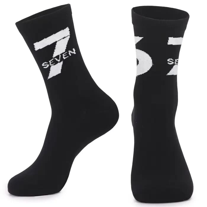 Nouveauté transfrontalière 67 Paire de chaussettes mi-mollet pour homme à motifs de dessins animés et lettres amusantes