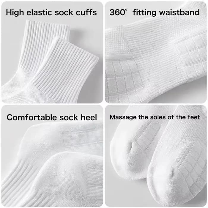 3 paires de chaussettes de sport mi-longues à semelles en serviette pour toutes saisons, couleur pure, déodorantes, absorbant la sueur et respirantes chaussettes mi-mollet noires, absorbant les chocs