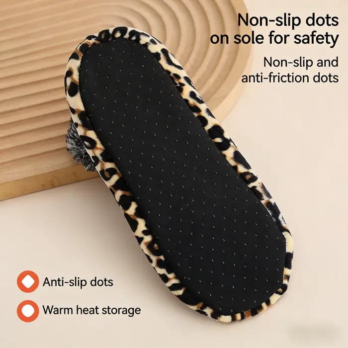 Chaussettes de sol imprimées léopard pour hommes et femmes