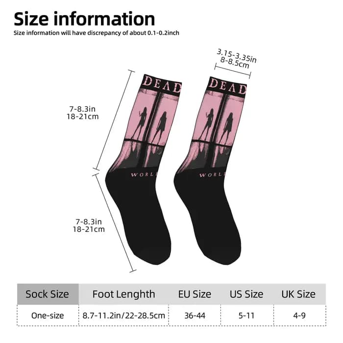 Deadline World Tour 2025 chaussettes hiver bas mode hommes chaud doux