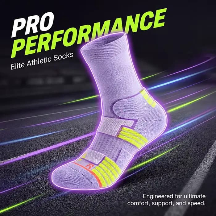 1 paire de chaussettes de sport d'été pour femmes