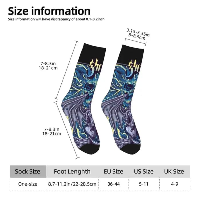 Custom G-Ghosts Heavy Metal Band Rock Dress Socks for Men Women Warm Fashion Punk Crew