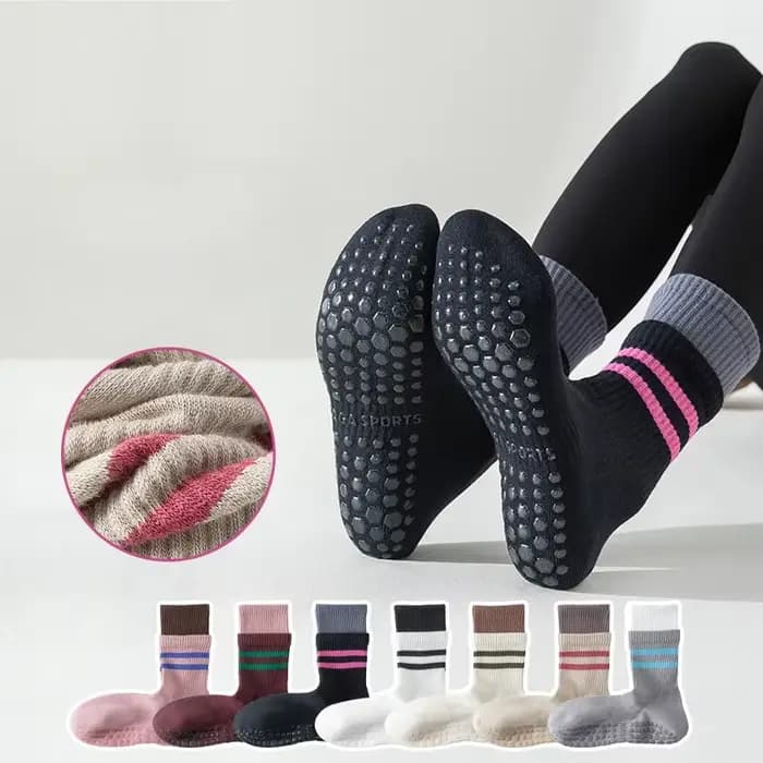 Chaussettes de Yoga femmes coton tricoté entraînement intérieur danse