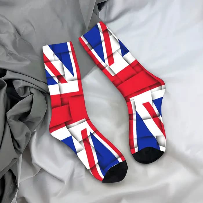Chaussettes personnalisées drapeau Union Jack du royaume-uni pour hommes et femmes