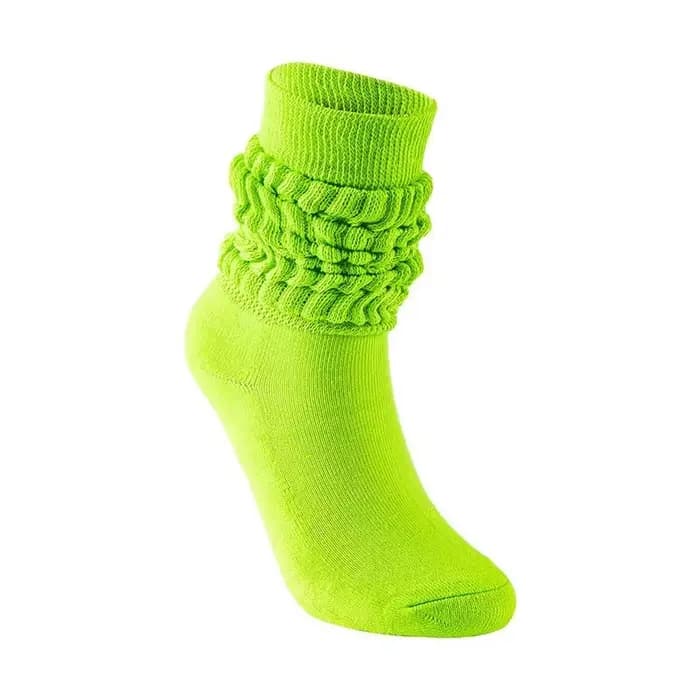 Chaussettes froissées colorées pour femmes et filles